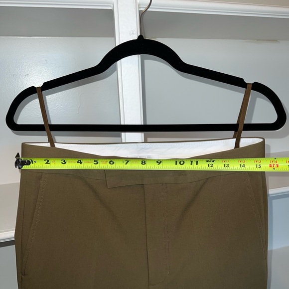 HELMUT LANG Khaki Green Trousers Split Hem Cigarette Pant - 10 - Picture 4 of 10